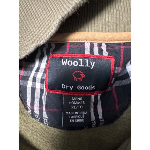 Woolly Dry Goods 1/4 Zip Long Sleeve Elbow Patches Sweatshirt Size XL - Picture 4 of 7